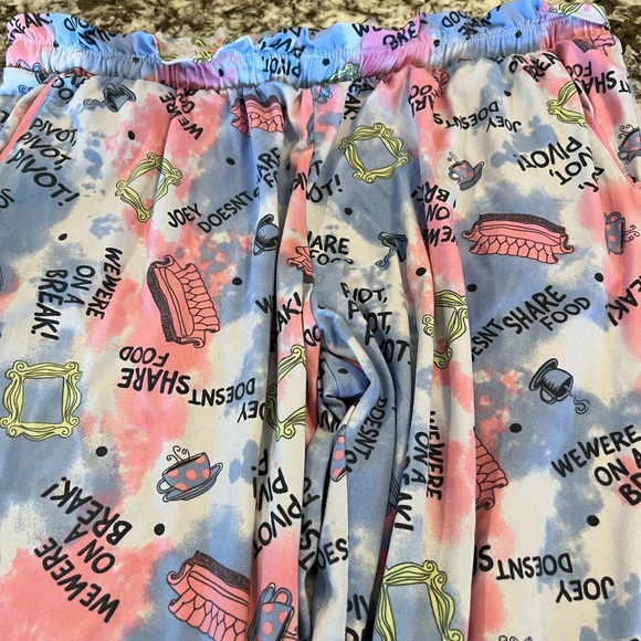 M Friends Women Sleepwear Pink Tie Dye Elastic Waist Drawstring Pajama Pants 8 - Picture 10 of 10